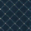 Dark Blue Lattice Patterned Kurta Set